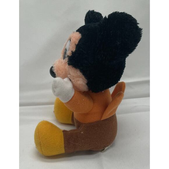 VTG Mickey Mouse Plush Stuffed Animal Disney Christmas Carol 7" 1980s - Picture 2 of 4